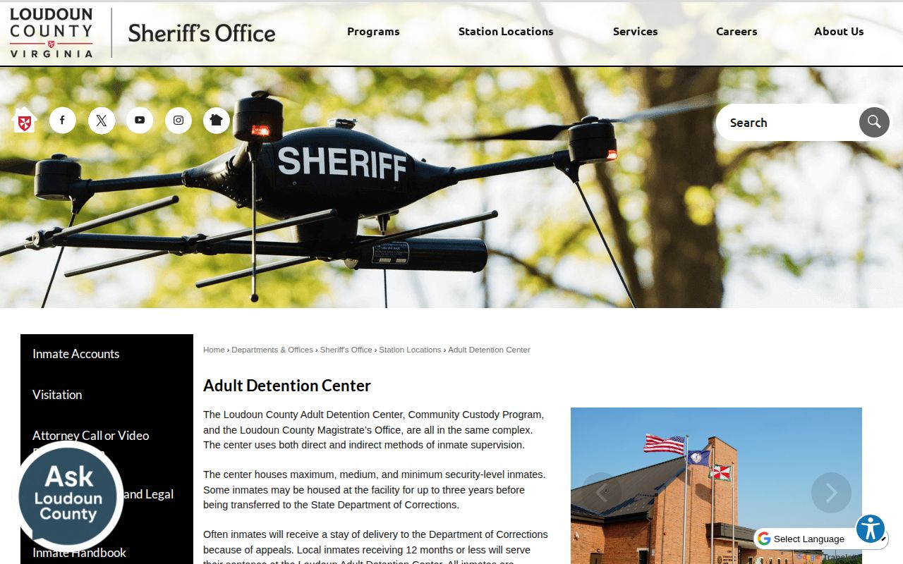 Loudoun County Adult Detention Center booking and custody information